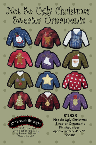 KB 1823 Not So Ugly Christmas Sweater Ornaments Kit