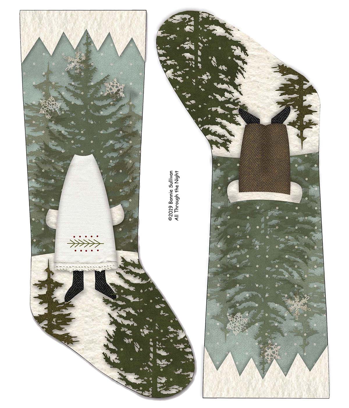 F1910 - Winter Wonderland Stockings Preprinted Fabric