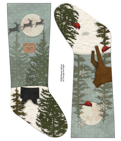 F1911 - Jingle Bells Stockings Preprinted Fabric