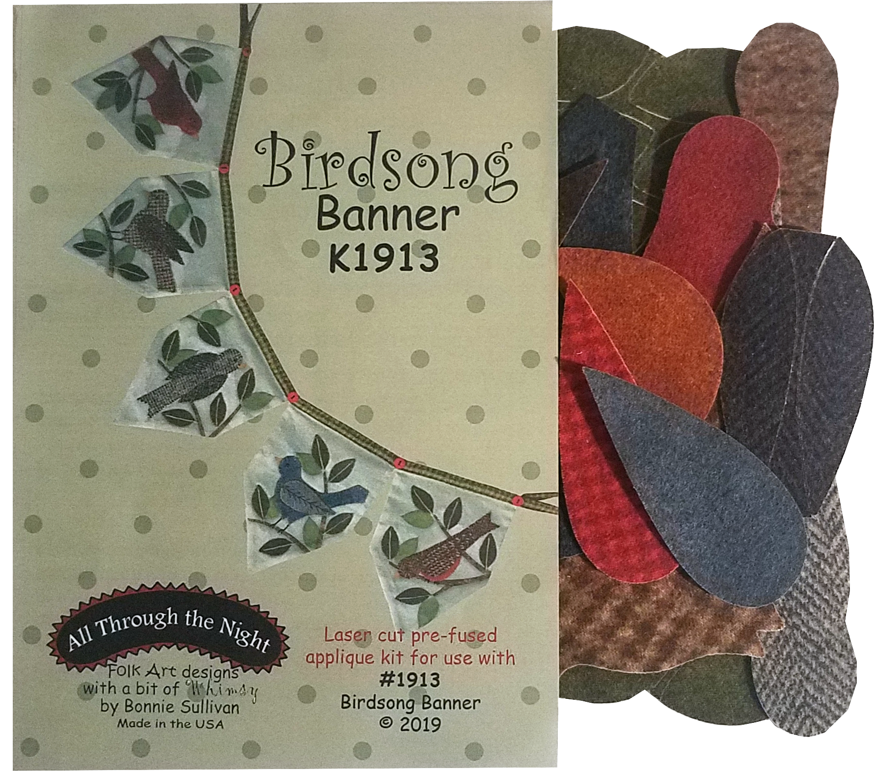 KA1913 - Birdsong Banner Applique Pieces